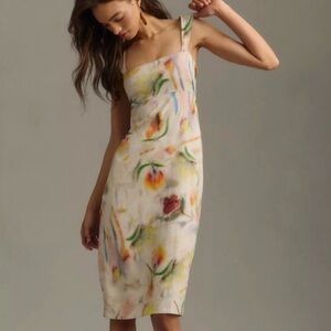 Klaas Jonkman For Pilcro Sleeveless Square Neck Linen Midi Dress